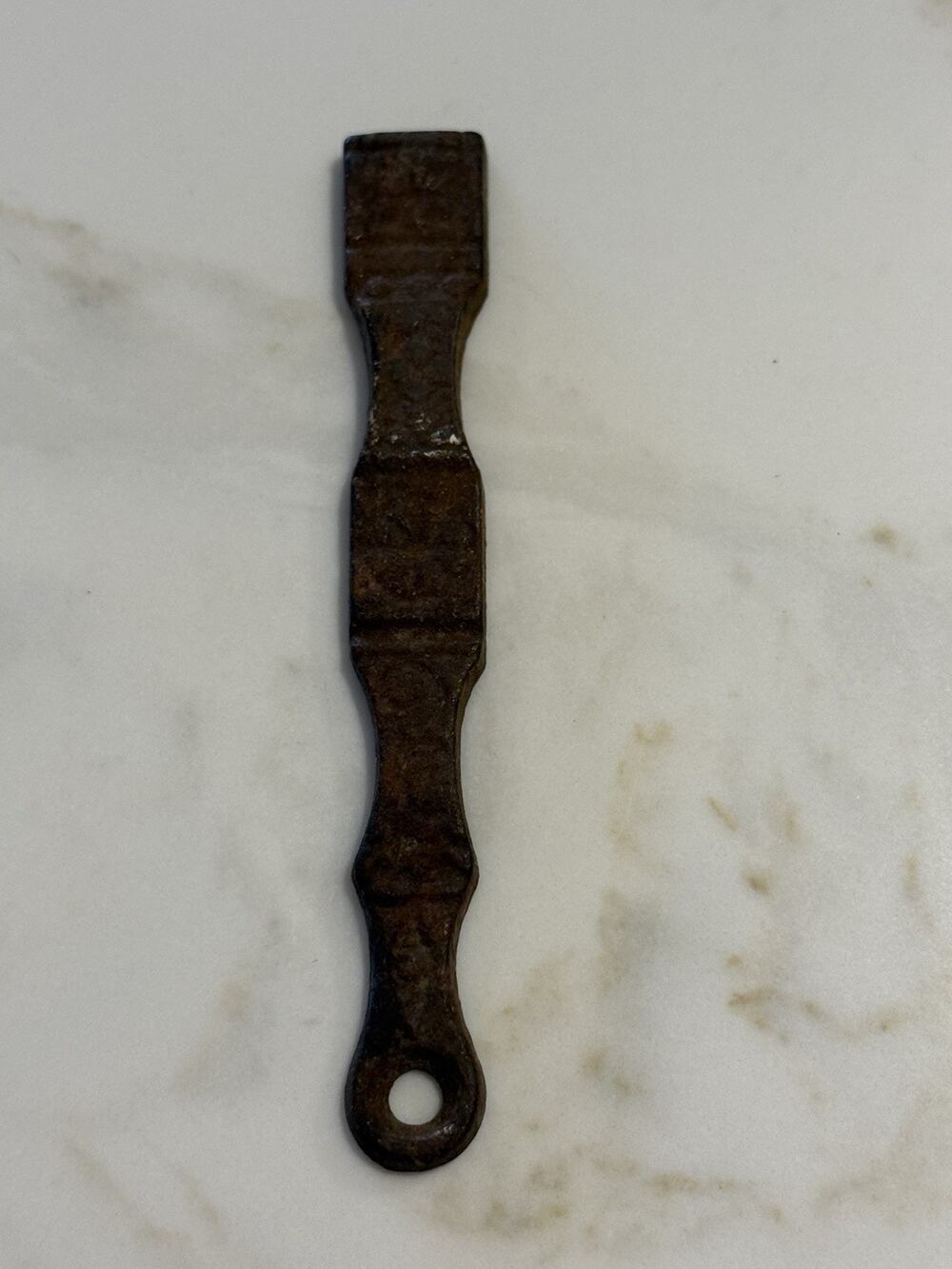 Antique Metal Garden Latch Pressed Metal Decorative Hardware 19th Century